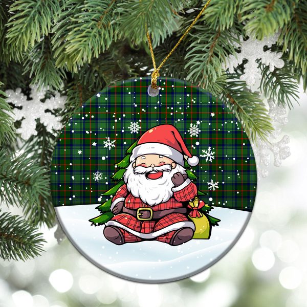 Cranstoun Tartan Christmas Ceramic Ornament - Scottish Santa Style Online Hot Sale - Image 2