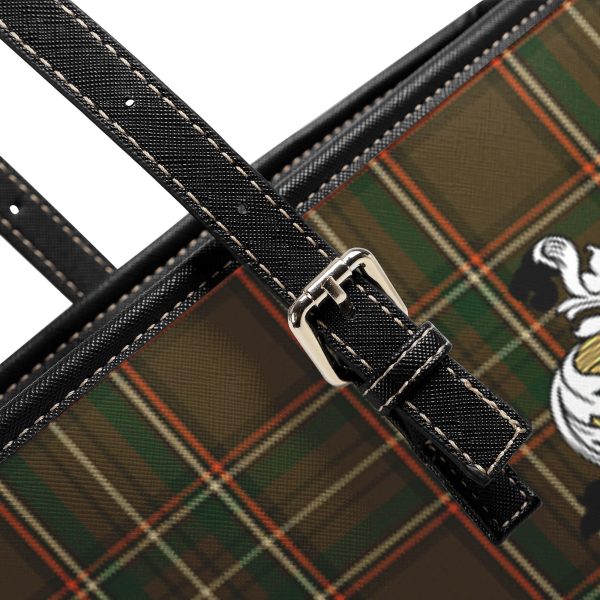 Williams Tartan Crest Leather Tote Bag Fashion - Image 5