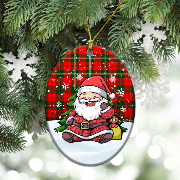 Lennox Tartan Christmas Ceramic Ornament - Scottish Santa Style Online - Image 3