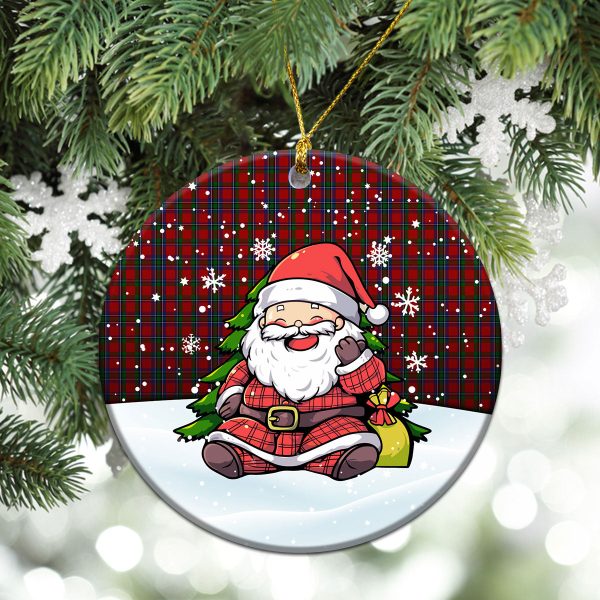 Lyall Tartan Christmas Ceramic Ornament - Scottish Santa Style Sale - Image 2