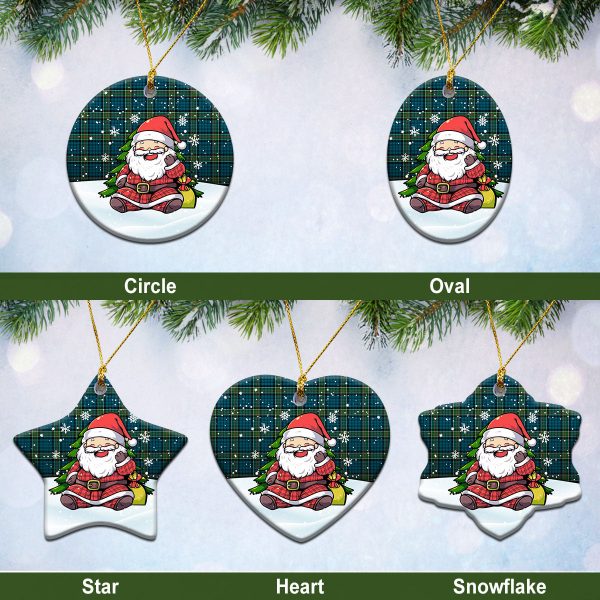 Kirkpatrick Ancient Tartan Christmas Ceramic Ornament - Scottish Santa Style Discount