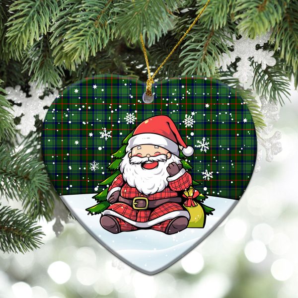 Cranstoun Tartan Christmas Ceramic Ornament - Scottish Santa Style Online Hot Sale - Image 5