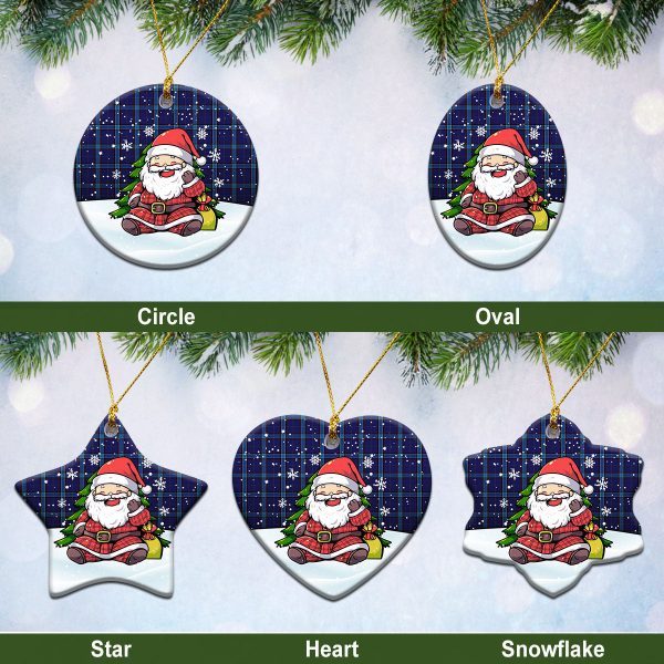 Kirkaldy Tartan Christmas Ceramic Ornament - Scottish Santa Style Sale