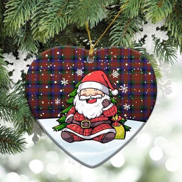 MacDuff Hunting Modern Tartan Christmas Ceramic Ornament - Scottish Santa Style Supply - Image 5
