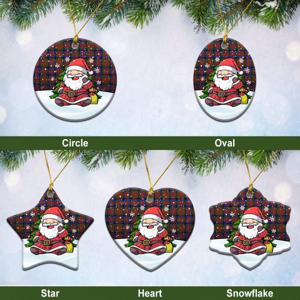 MacDuff Hunting Modern Tartan Christmas Ceramic Ornament - Scottish Santa Style Supply