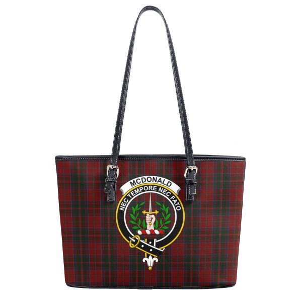 McDonald of Glencoe Tartan Crest Leather Tote Bag Online Sale - Image 2