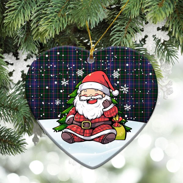 Cooper Tartan Christmas Ceramic Ornament - Scottish Santa Style Online Sale - Image 5
