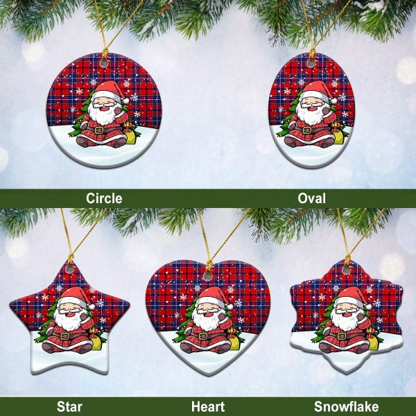 Wishart Dress Tartan Christmas Ceramic Ornament - Scottish Santa Style Online