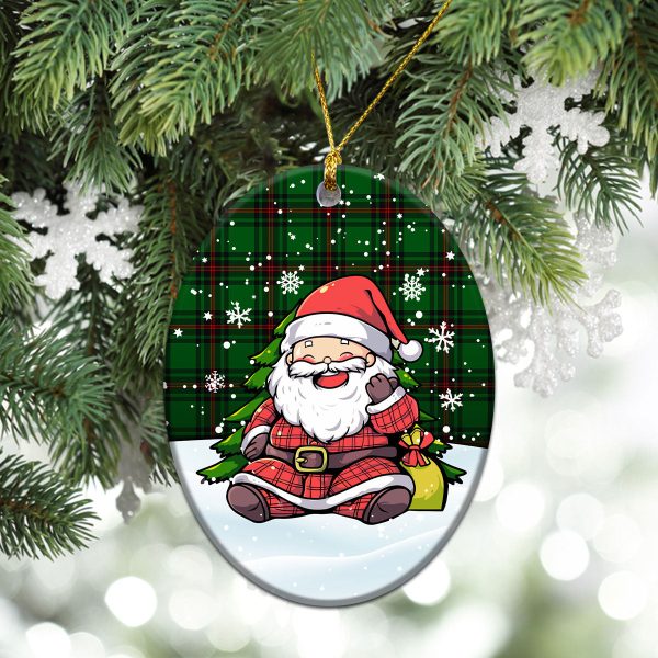Kinloch Tartan Christmas Ceramic Ornament - Scottish Santa Style For Sale - Image 3