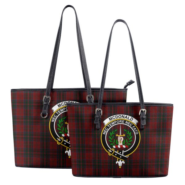 McDonald of Glencoe Tartan Crest Leather Tote Bag Online Sale - Image 4