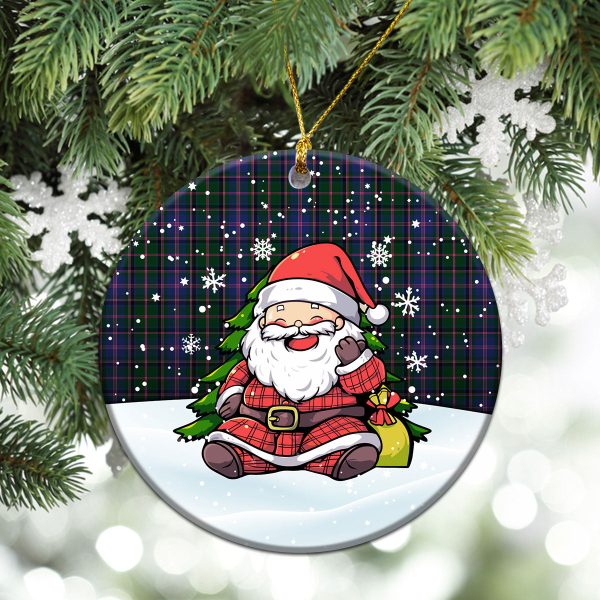 Cooper Tartan Christmas Ceramic Ornament - Scottish Santa Style Online Sale - Image 2