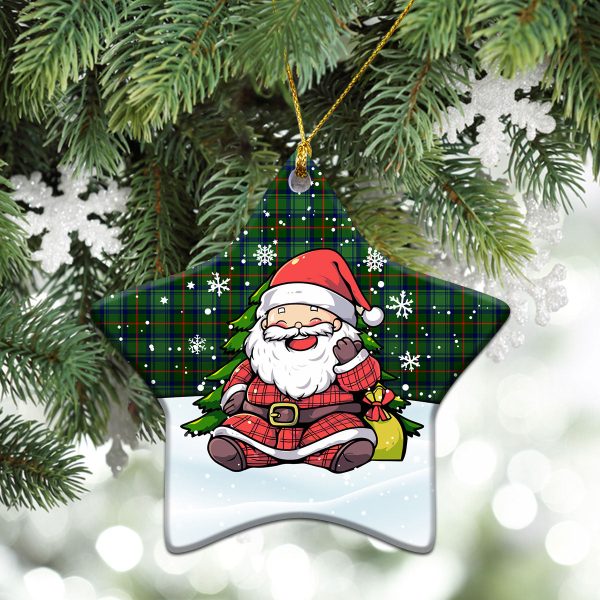 Cranstoun Tartan Christmas Ceramic Ornament - Scottish Santa Style Online Hot Sale - Image 4