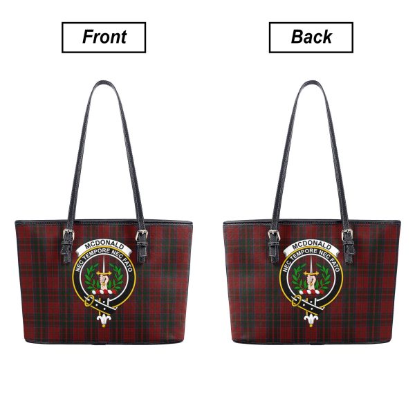 McDonald of Glencoe Tartan Crest Leather Tote Bag Online Sale - Image 3