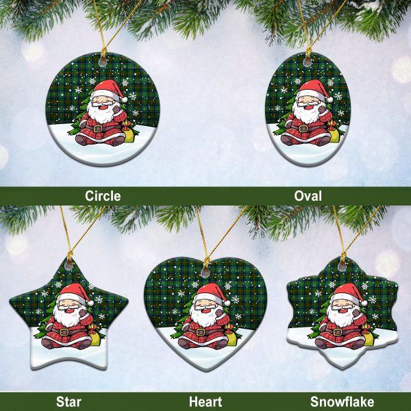 Cranstoun Tartan Christmas Ceramic Ornament - Scottish Santa Style Online Hot Sale