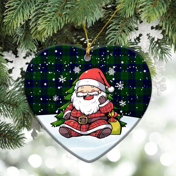 Keith Modern Tartan Christmas Ceramic Ornament - Scottish Santa Style Fashion - Image 5