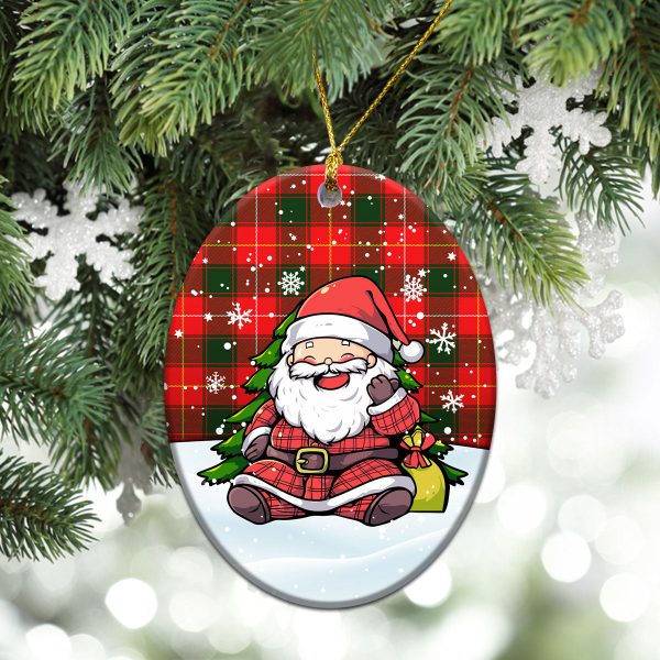 MacPhee Modern Tartan Christmas Ceramic Ornament - Scottish Santa Style Discount - Image 3
