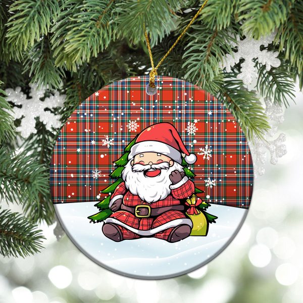 McFarlane Ancient Tartan Christmas Ceramic Ornament - Scottish Santa Style For Discount - Image 2