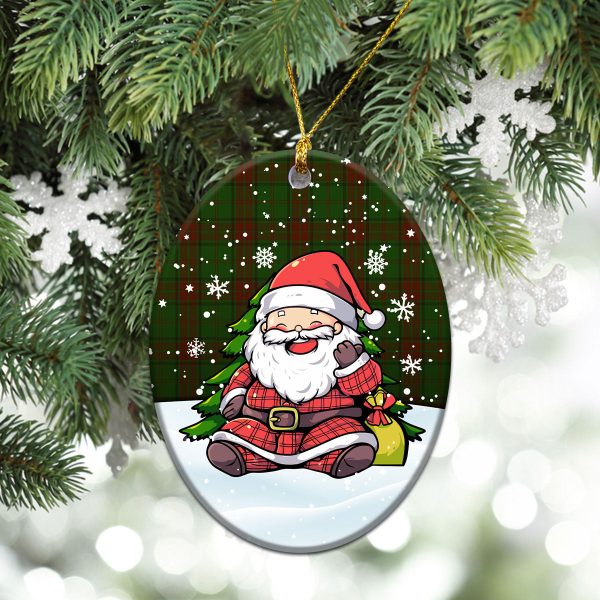 Maxwell Hunting Tartan Christmas Ceramic Ornament - Scottish Santa Style Online now - Image 3