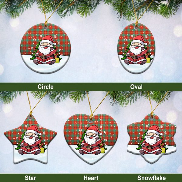 McFie Ancient Tartan Christmas Ceramic Ornament - Scottish Santa Style Discount