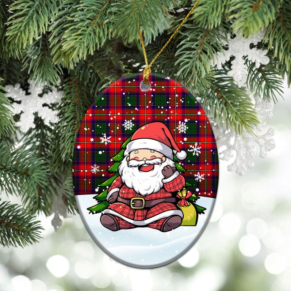 Riddell Tartan Christmas Ceramic Ornament - Scottish Santa Style Online Hot Sale - Image 3