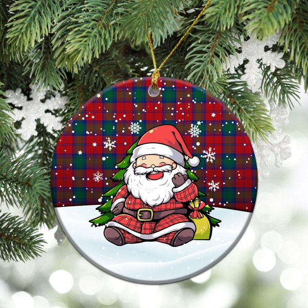 Auchinleck Tartan Christmas Ceramic Ornament - Scottish Santa Style For Sale - Image 2