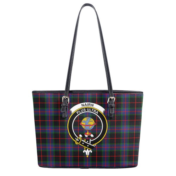 Nairn Tartan Crest Leather Tote Bag on Sale - Image 2