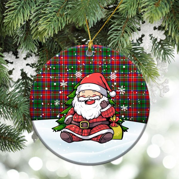 McCullough Tartan Christmas Ceramic Ornament - Scottish Santa Style Hot on Sale - Image 2