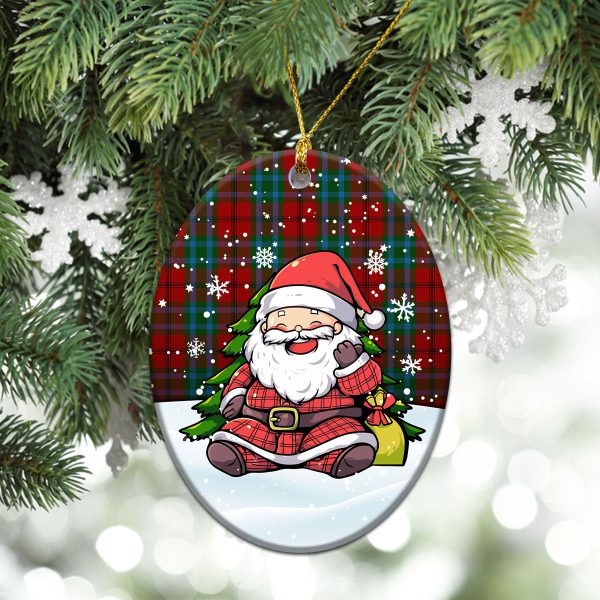 McCook Tartan Christmas Ceramic Ornament - Scottish Santa Style Online now - Image 3
