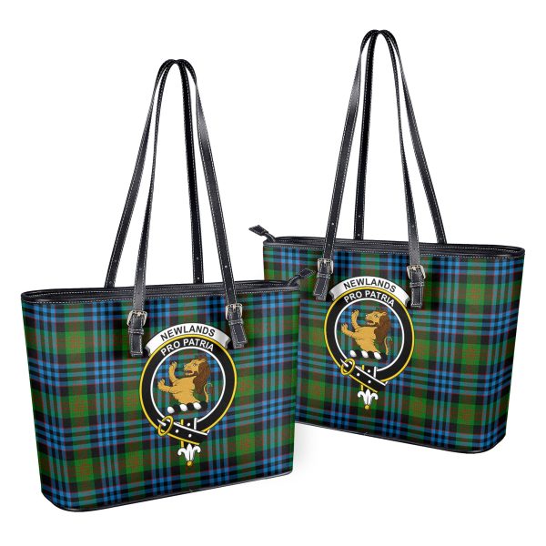 Newlands Tartan Crest Leather Tote Bag Online Hot Sale
