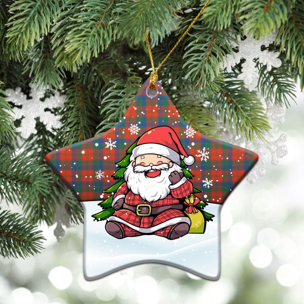 Robertson Ancient Tartan Christmas Ceramic Ornament - Scottish Santa Style Fashion - Image 4