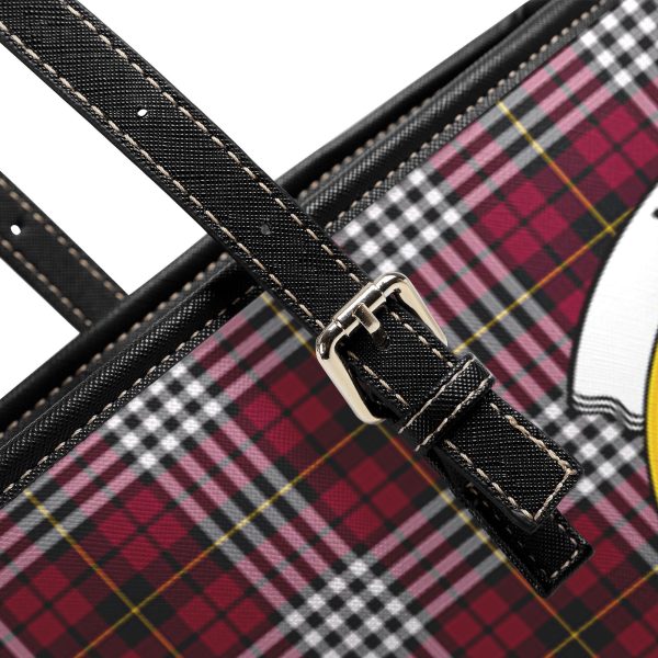 Little Tartan Crest Leather Tote Bag Discount - Image 5