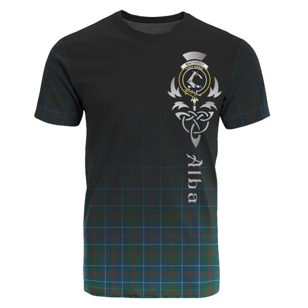 MacHardy Ancient Tartan Crest T-shirt - Alba Celtic Style Sale