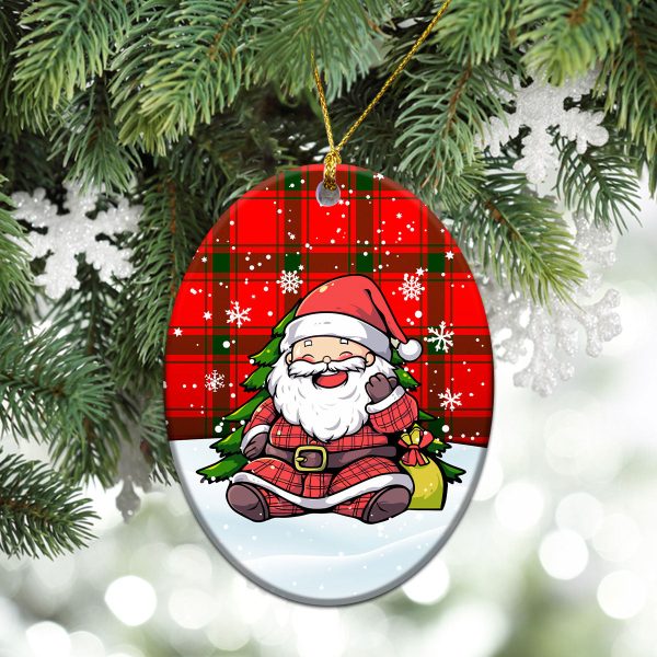 Darroch (Gourock) Tartan Christmas Ceramic Ornament - Scottish Santa Style For Sale - Image 3