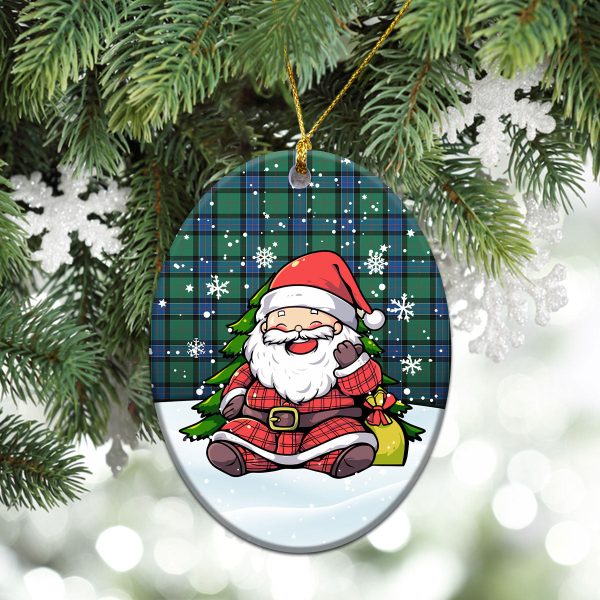 Sinclair Hunting Ancient Tartan Christmas Ceramic Ornament - Scottish Santa Style Cheap - Image 3