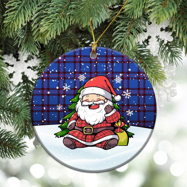 Elliott Modern Tartan Christmas Ceramic Ornament - Scottish Santa Style Online Sale - Image 2