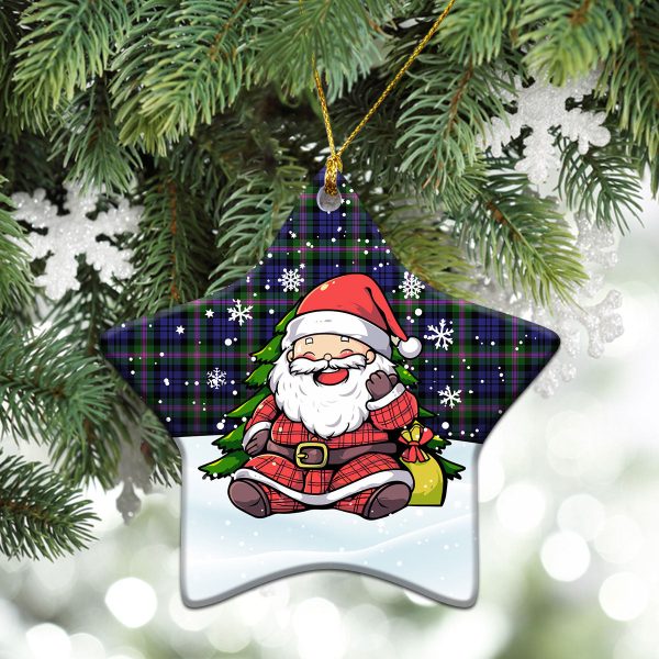 Baird Modern Tartan Christmas Ceramic Ornament - Scottish Santa Style Online now - Image 4