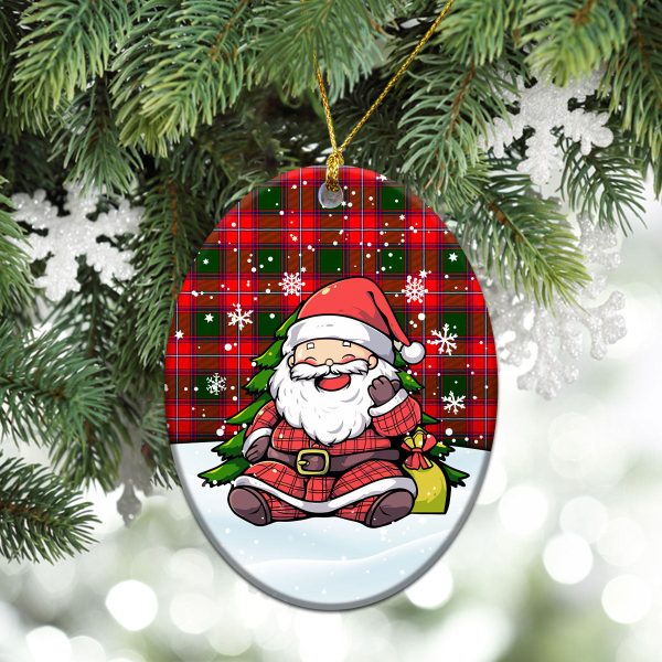 Rattray Modern Tartan Christmas Ceramic Ornament - Scottish Santa Style Online now - Image 3