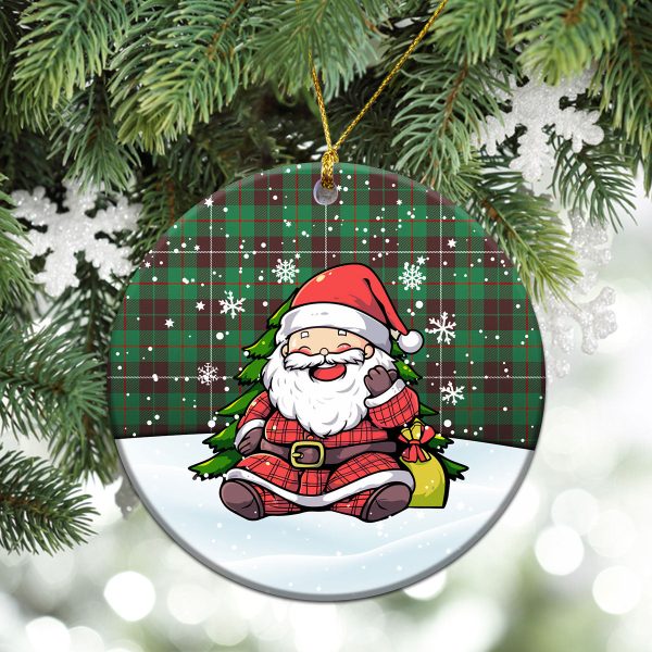 McKinnon Hunting Ancient Tartan Christmas Ceramic Ornament - Scottish Santa Style For Discount - Image 2