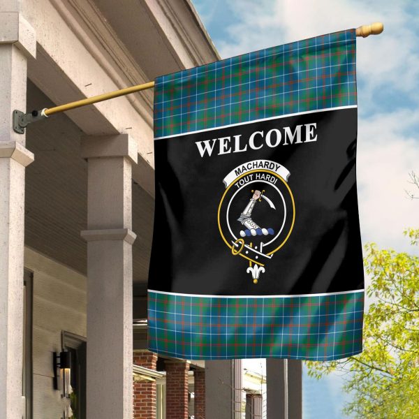 MacHardy Ancient Tartan Crest Black Garden Flag For Sale