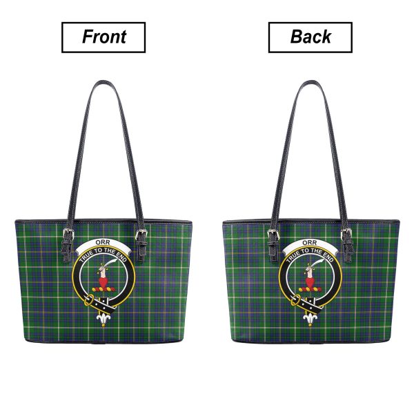 Orr Tartan Crest Leather Tote Bag Sale - Image 3