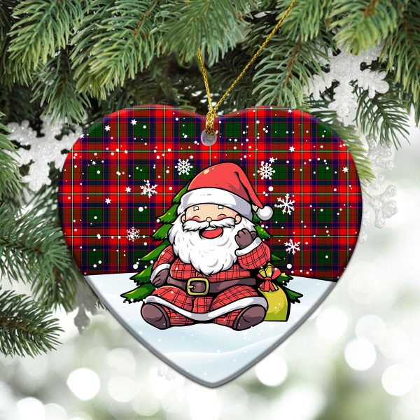 Riddell Tartan Christmas Ceramic Ornament - Scottish Santa Style Online Hot Sale - Image 5
