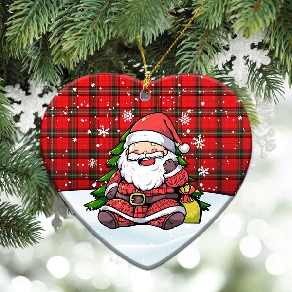 Seton Modern Tartan Christmas Ceramic Ornament - Scottish Santa Style Online Hot Sale - Image 5