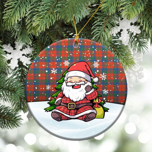 Robertson Ancient Tartan Christmas Ceramic Ornament - Scottish Santa Style Fashion - Image 2