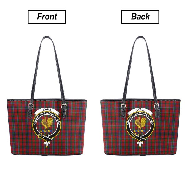 Lyall Tartan Crest Leather Tote Bag Cheap - Image 3