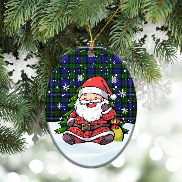 Donnachaidh Tartan Christmas Ceramic Ornament - Scottish Santa Style Fashion - Image 3