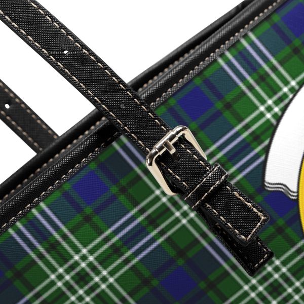 Mow Tartan Crest Leather Tote Bag Sale - Image 5