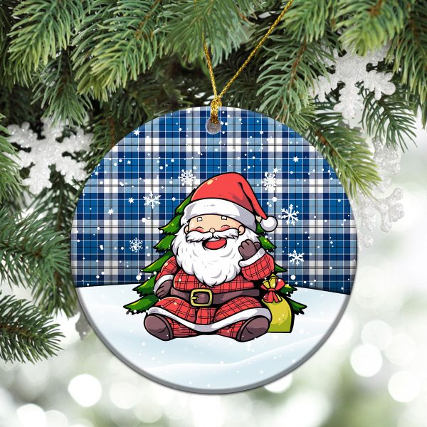 Roberton Tartan Christmas Ceramic Ornament - Scottish Santa Style Online now - Image 2