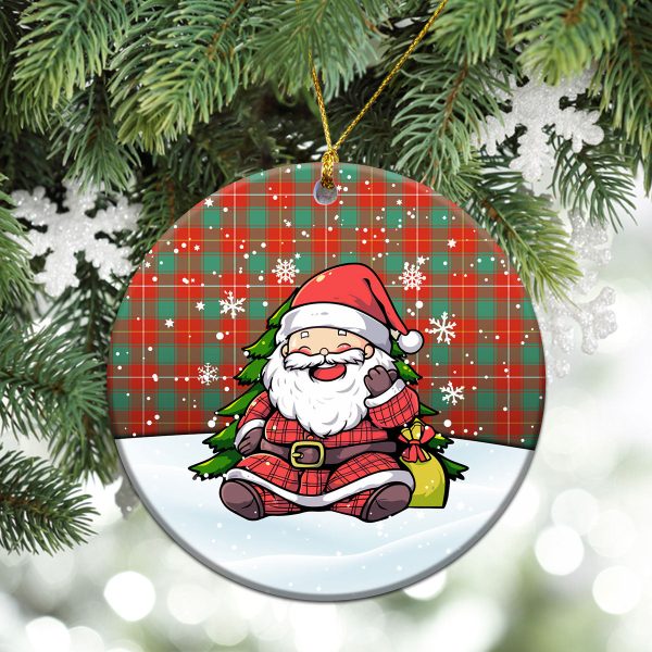 McFie Ancient Tartan Christmas Ceramic Ornament - Scottish Santa Style Discount - Image 2