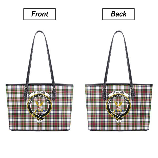 Stewart Dress Modern Tartan Crest Leather Tote Bag Cheap - Image 3