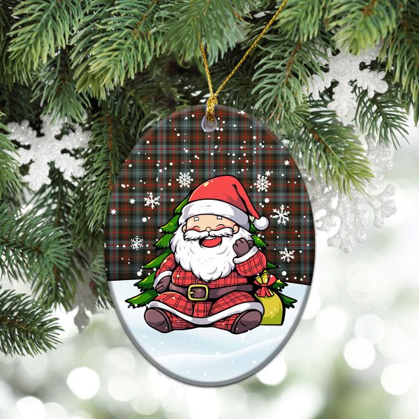Murray of Atholl Weathered Tartan Christmas Ceramic Ornament - Scottish Santa Style Hot on Sale - Image 3